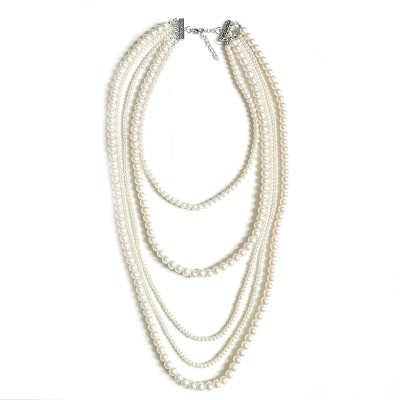 Korea Fashion 5 layers Long Sweater Chain Necklace