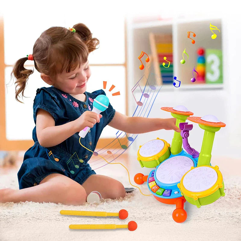 Kids Drum Set Toddlers 1-3 Musical Baby Educational