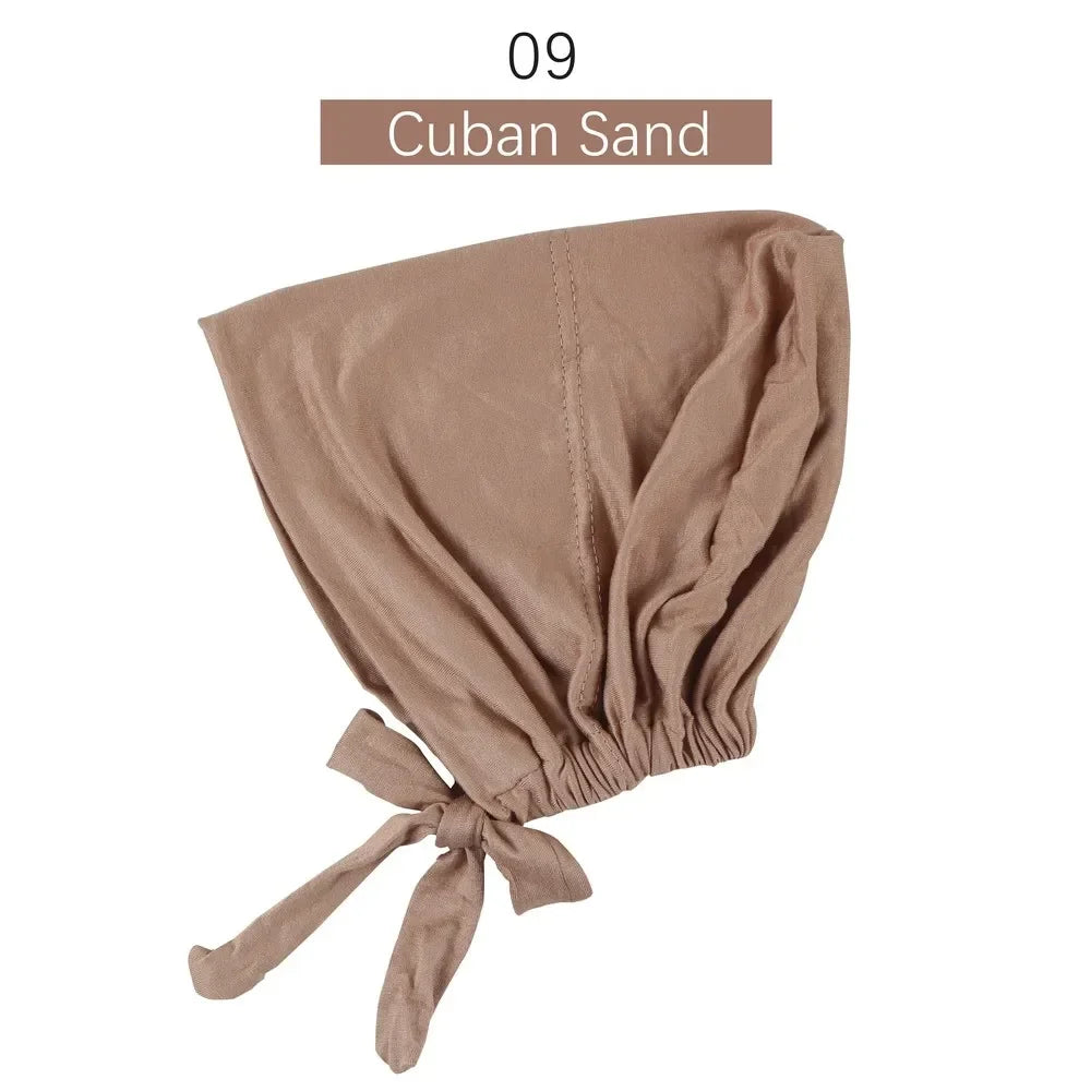 Inner Tie Back Hijab Cap Modal Turban Hat