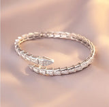 2024 New Design Fashion Silver color Zircon Snake