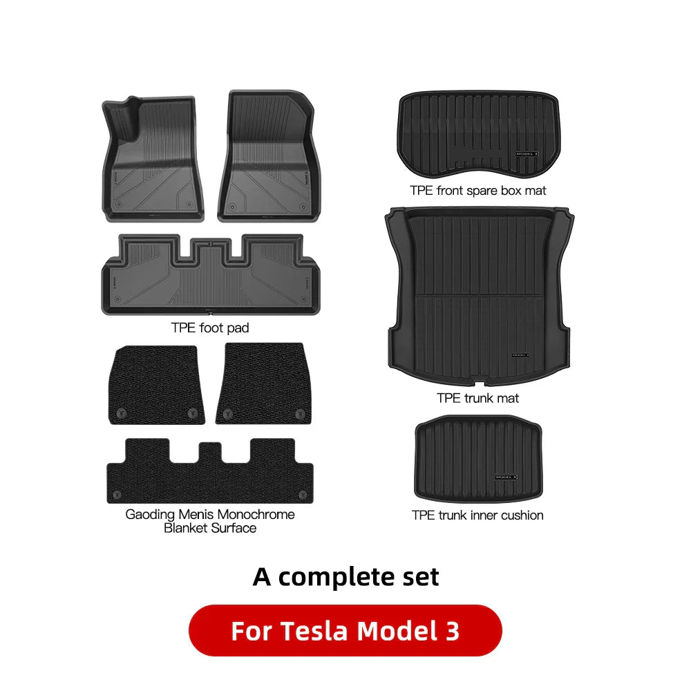 YZ For Tesla Floor Mats Model 3 Y