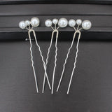 Fashion Metal U Shape Pearl Hairpin Clips Wedding