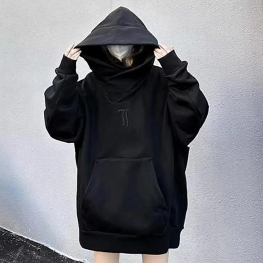 Autumn Winter High Collar Hoodie Pullover Loose Men