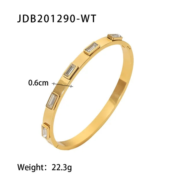 Youthway 18k Gold Stainless Steel Bangles Winter Stacking