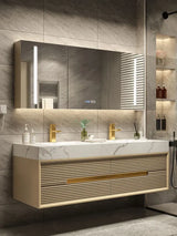 Light Luxury Bathroom Cabinet Rock Plate Washstand Modern