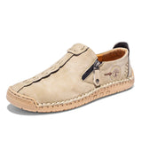 Handmade Leather Men Shoes Casual Slip on Loafers
