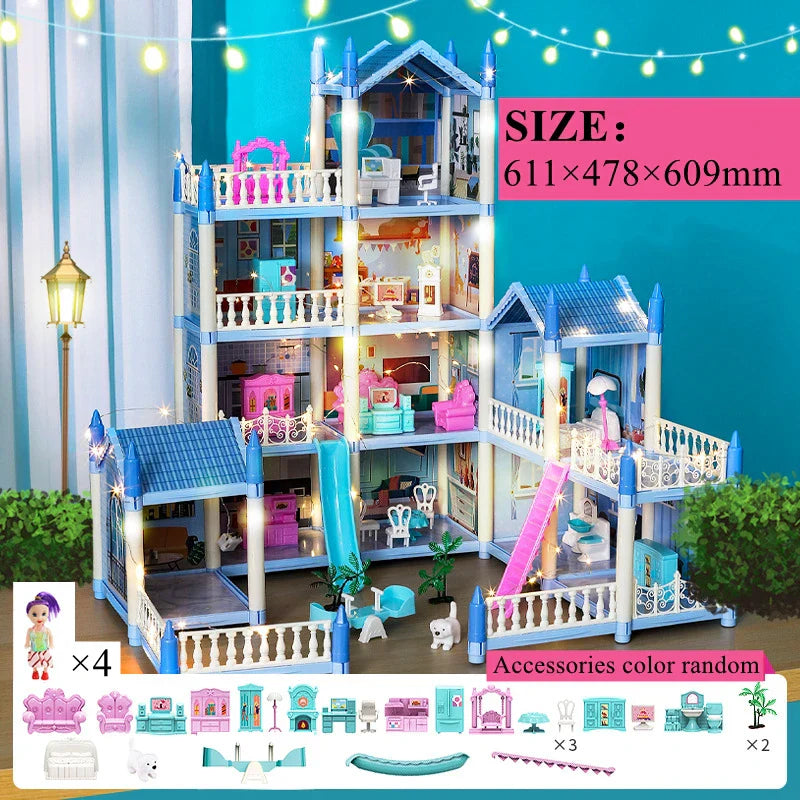 3d Assembly Diy Doll House Miniature Model Doll