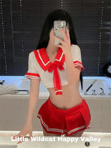 Sexy Lingerie School Student Uniform Role Play Costume