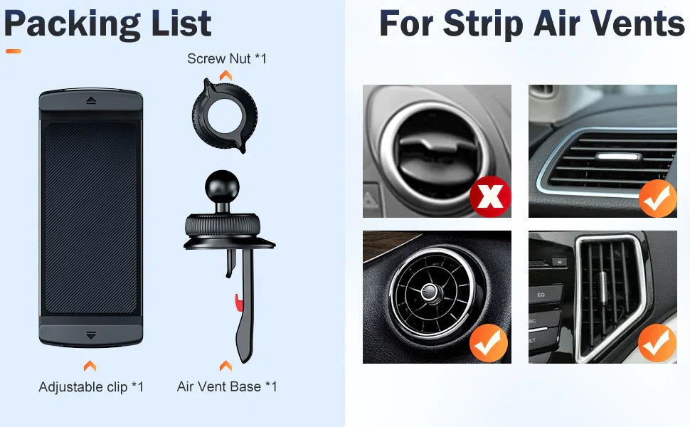 Hipacool Car Phone Clip Holder for Air Vent