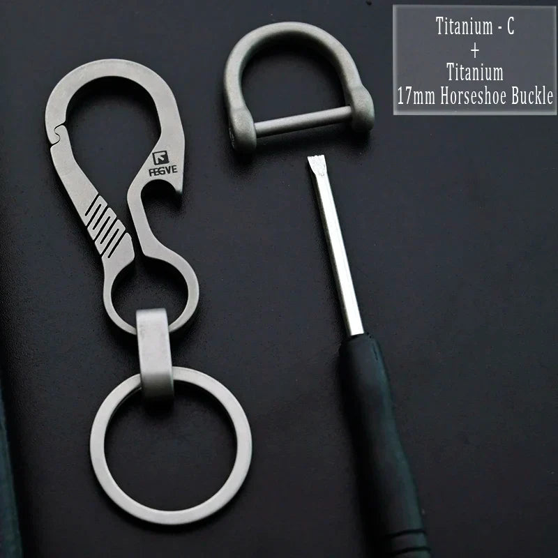 HighEnd Titanium Keychain Luxury Men Car Key Chain