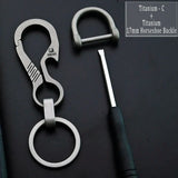 HighEnd Titanium Keychain Luxury Men Car Key Chain