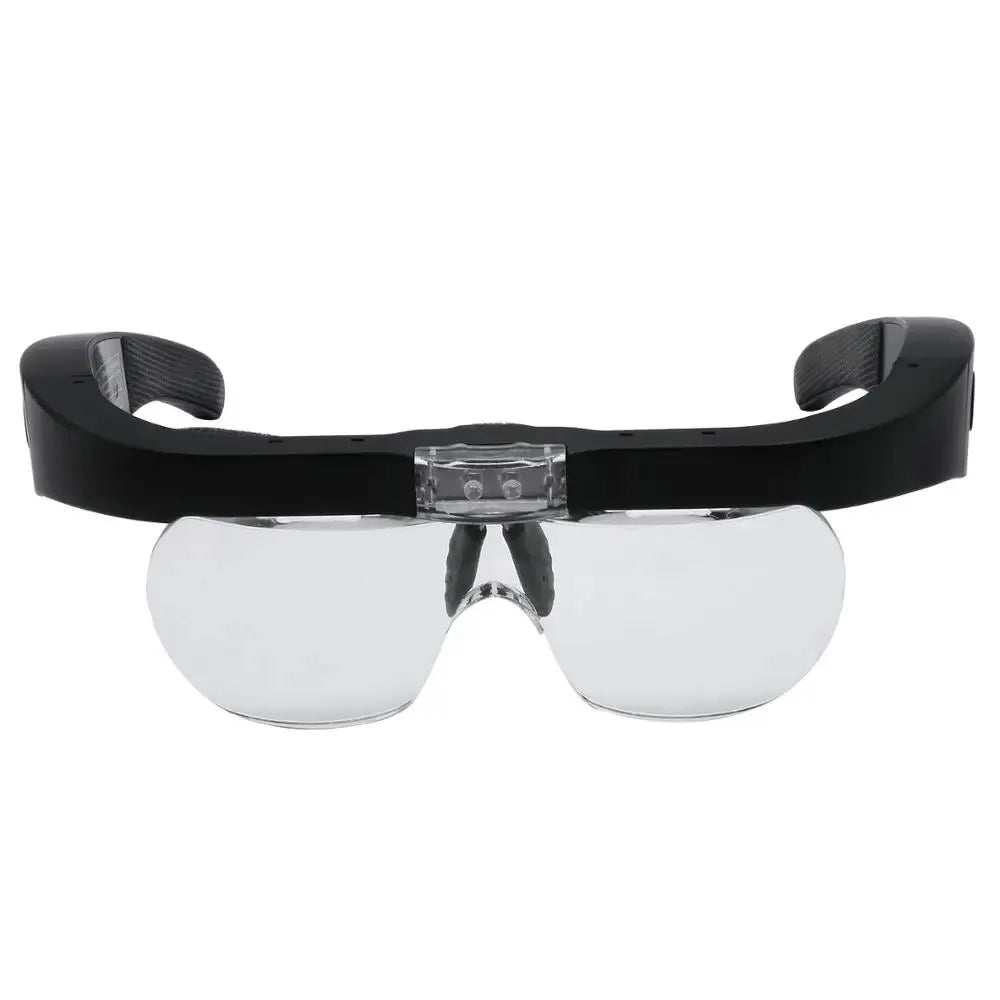 Head-mounted Magnifying Glasses With 2 LED Light
