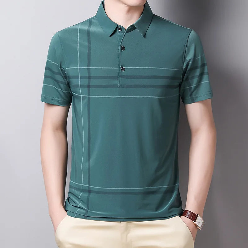 Summer Men's Polo Shirts With Short Sleeve Business