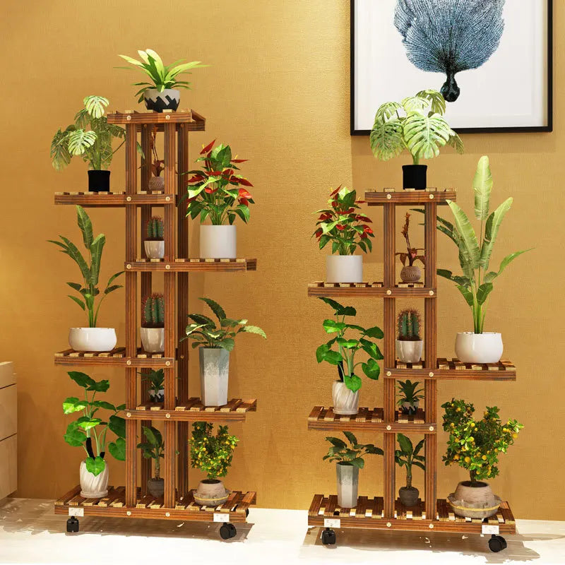 Balcony Flower Rack Multi-Layer Shelf Household Indoor Solid