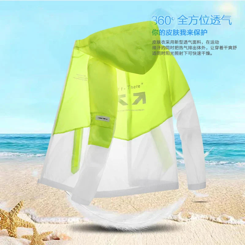 Men Summer Ultralight Jacket Thin Sunscreen Casual Zip-Up