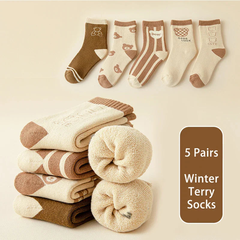 Baby Socks Fall Winter Thick Warm Cute Cartoon
