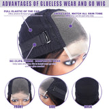 Kinky Straight 4x4 HD Transparent Lace Front Human