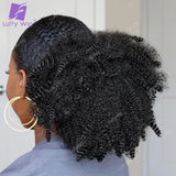 Drawstring Ponytail Human Hair 4c Afro Kinky Curly