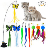 Interactive Cat Toy Handfree Cat Stick Playing Kitten