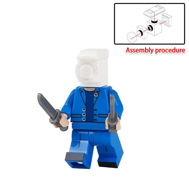 Skibidi Toilet Mini Building Block Anime Action Figure