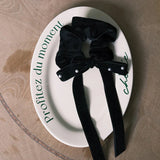 New Vintage Velvet Bow Scrunchie Rabbit Knot Hair