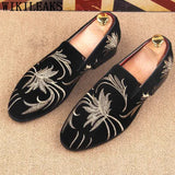 fashion loafers men shoes Embroider formal shoes men
