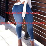 Plus Size High Waist Sexy Skinny White Basic