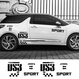 8PCS Racing Vinyl Decals for Citroen DS3