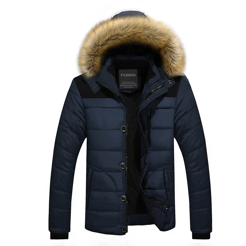 Winter New Men Warm Cotton Jacket Coats Fur