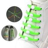 12 Pcs Silicone Shoelaces Elastic Luminous Shoe Laces