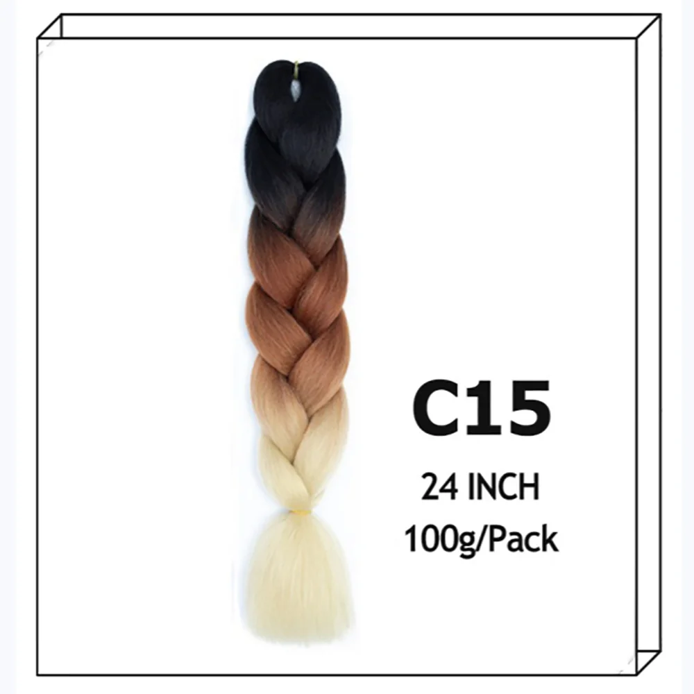 24Inch Synthetic Long Jumbo Ombre Braiding Hair For
