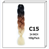 24Inch Synthetic Long Jumbo Ombre Braiding Hair For