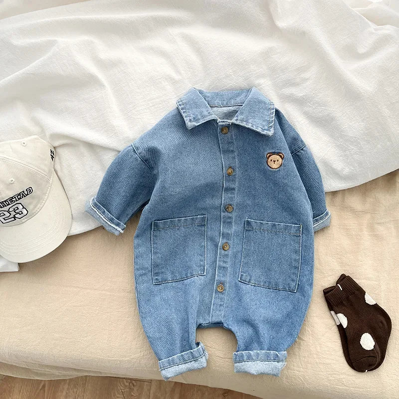 Baby Rompers Infant Boys Girls Clothes Denim Jumpsuits