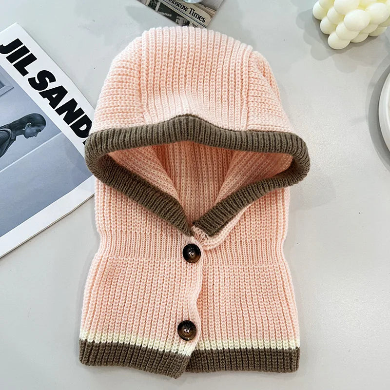 Balaclava Beanie Cap Winter One Piece Scarf Knit