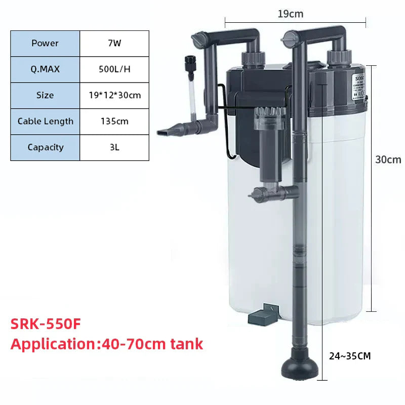 Aquarium Filter System Waterfall rainforest Mute Aquarium External