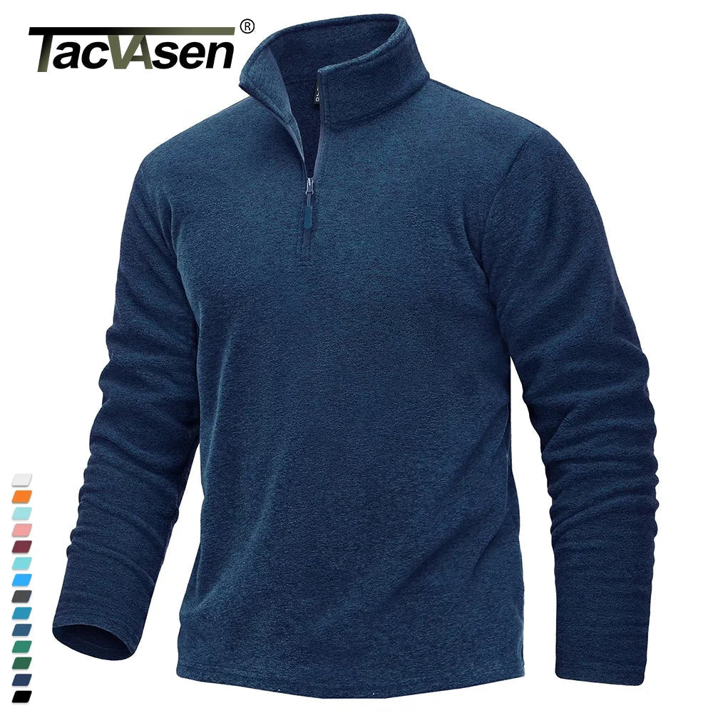 TACVASEN 1/4 Zipper Collar Spring Fleece Sweaters Mens