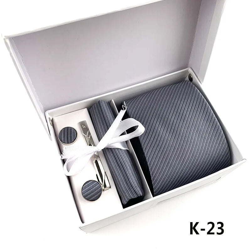 6piece Set Classic Printed DotsTies for Men Kerchief