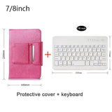 Universal Wireless Bluetooth Keyboard with Leather Case Stand