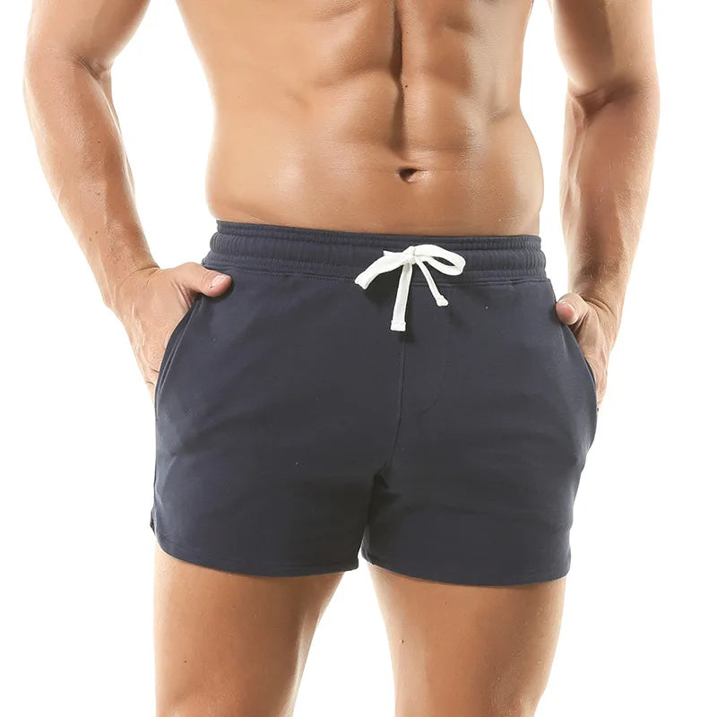 Summer Men Cotton Casual Shorts Quick Dry Gym