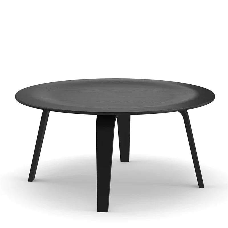 Modern Wood Round Coffee Table Centre Easthetic Dining