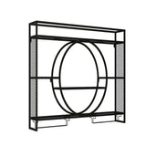 Luxury Metal Bar Cabinet Wine Spice Rack Open