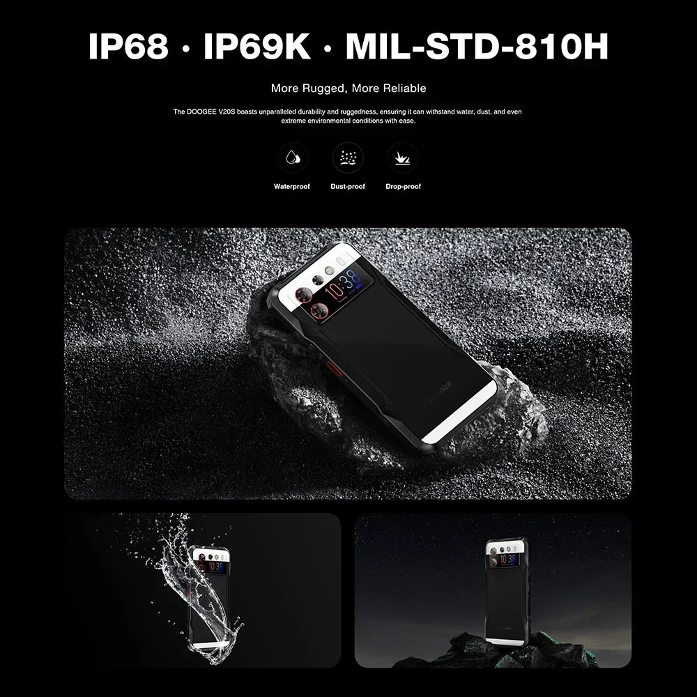 DOOGEE V20S Rugged 5G Smartphones Octa Core 12GB+256GB