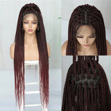 32" Full Lace Front Box Braided Synthetic Wigs