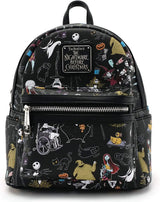 Disney Cinderella PU Leather Women Backpack Stitch Cartoon