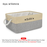 Custom Name Dog Toy Basket Cat Pet Foldable