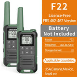 2pcs Baofeng F22 PMR446 FRS Mini Communication Radio