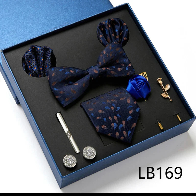 Luxury Quality Tie Set With Necktie Bowtie Pocket