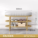 Nordic Shoe Bench Soft Cushion Multifunctional Shoe Rack