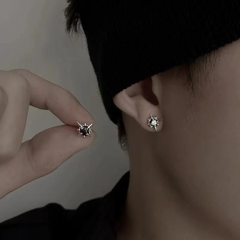 For Men, S925 Silver Needle Earrings For Men