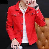 Fashion Men Denim Jacket Spring and Autumn Personalized